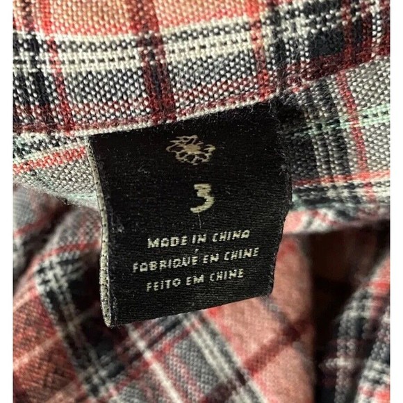 Maison Scotch Western Shirt Womens 3 Mixed Plaid Smiley Pockets Studded US 8 - Picture 6 of 15
